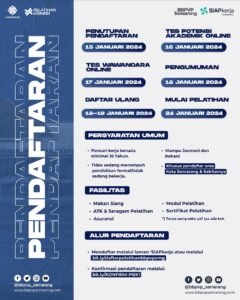 PELATIHAN GRATIS TERBUKA UNTUK UMUM DI BBPVP SEMARANG