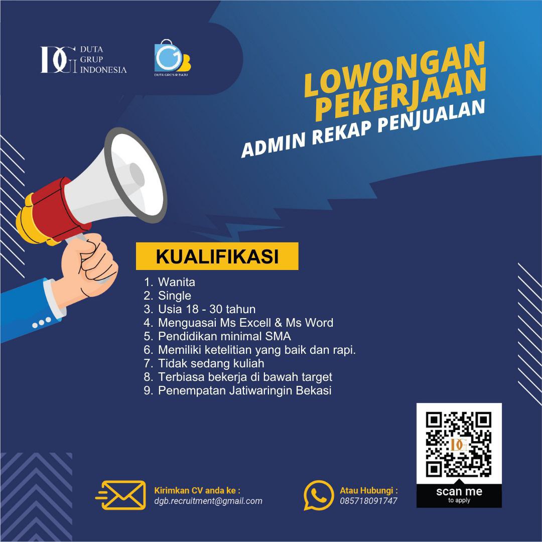 LOWONGAN KERJA  DUTA GRUP INDONESIA DUTA GROSIR BAJU
