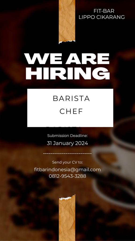 LOWONGAN KERJA FIT-BAR LIPPO CIKARANG