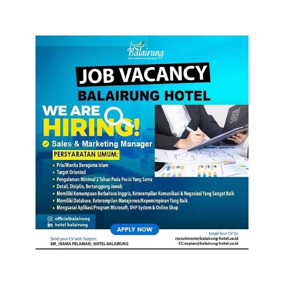 Lowongan Kerja HOTEL BALAIRUNG